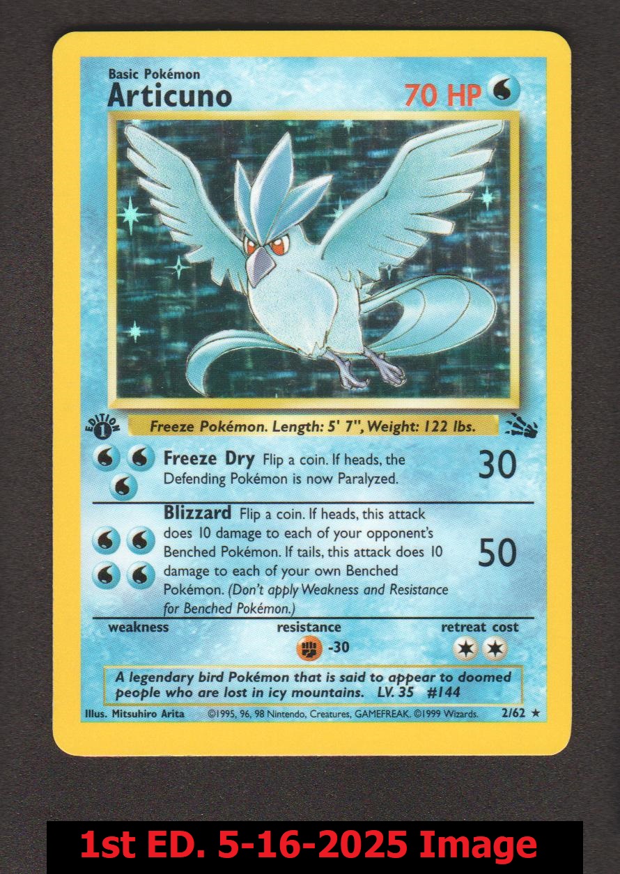 Articuno - 2/62 - Holo Rare - 1st Edition